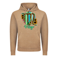 Vintage Coffee Virgo Zodiac Sign Sunflower Leopard Serape Vintage Hoodie - RanaPortraitStore