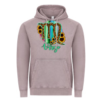 Vintage Zinc Virgo Zodiac Sign Sunflower Leopard Serape Vintage Hoodie - RanaPortraitStore