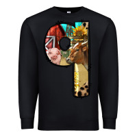 Black Farm Life Alphabet Lowercase Letters Q Premium Sweatshirt - BundleAndBundleShop