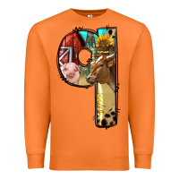 Farm Life Alphabet Lowercase Letters Q Premium Sweatshirt | Teevron