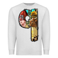 Oatmeal Heather Farm Life Alphabet Lowercase Letters Q Premium Sweatshirt - BundleAndBundleShop