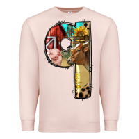 Pale Pink Farm Life Alphabet Lowercase Letters Q Premium Sweatshirt - BundleAndBundleShop