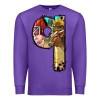Purple Farm Life Alphabet Lowercase Letters Q Premium Sweatshirt - BundleAndBundleShop