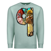 Seafoam Farm Life Alphabet Lowercase Letters Q Premium Sweatshirt - BundleAndBundleShop