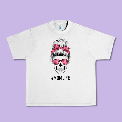 Pink Flower Mom Skull Urban Heavy Tee Designed By Bettercallsaul