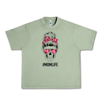 Oil Green Pink Flower Mom Skull Urban Heavy Tee - Bettercallsaul