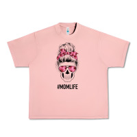 Salmon Pink Flower Mom Skull Urban Heavy Tee - Bettercallsaul