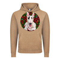 Vintage Coffee Christmas Bull Terrier Vintage Hoodie - RanaPortraitStore