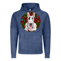 Vintage Denim Christmas Bull Terrier Vintage Hoodie - RanaPortraitStore