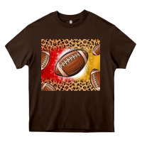 Chocolate Brown team color red and gold football Heavy Core Tee - MaliasSmallBusiness