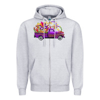 Heather Grey Mardi Gras Leopard Truck Zipper Hoodie - FaDigitalArtStudio