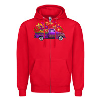 Red Mardi Gras Leopard Truck Zipper Hoodie - FaDigitalArtStudio