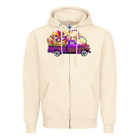 Sandshell Mardi Gras Leopard Truck Zipper Hoodie - FaDigitalArtStudio