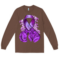 Chestnut purple ribbon with boxing gloves Long Sleeve Tee - NancyCooperArtShop