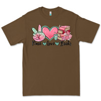Cacao peace love books Premium Tee - MaliasSmallBusiness