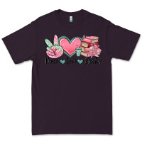 Plum peace love books Premium Tee - MaliasSmallBusiness