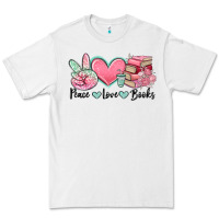 White peace love books Premium Tee - MaliasSmallBusiness