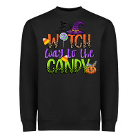 Black witch way to the candy Heavyweight Sweatshirt - CowGirlArtShop