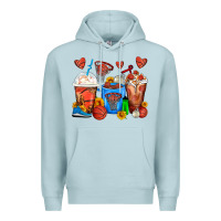 Blue Mist Basketball Coffee Cups Premium Hoodie - FaDigitalArtStudio