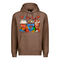 Chestnut Basketball Coffee Cups Premium Hoodie - FaDigitalArtStudio