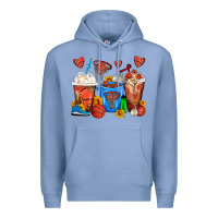 Colony Blue Basketball Coffee Cups Premium Hoodie - FaDigitalArtStudio
