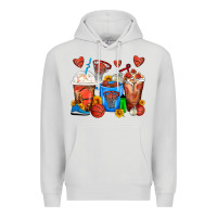 Dove Grey Basketball Coffee Cups Premium Hoodie - FaDigitalArtStudio