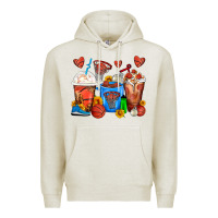 Oatmeal Heather Basketball Coffee Cups Premium Hoodie - FaDigitalArtStudio
