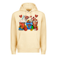 Pina Colada Basketball Coffee Cups Premium Hoodie - FaDigitalArtStudio