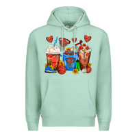 Seafoam Basketball Coffee Cups Premium Hoodie - FaDigitalArtStudio