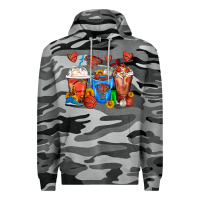 Slate Camo Basketball Coffee Cups Premium Hoodie - FaDigitalArtStudio