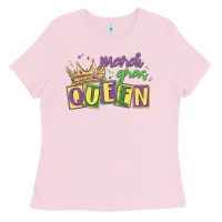 Bubblegum Pink mardi gras queen Ladies Tee - MaliasSmallBusiness