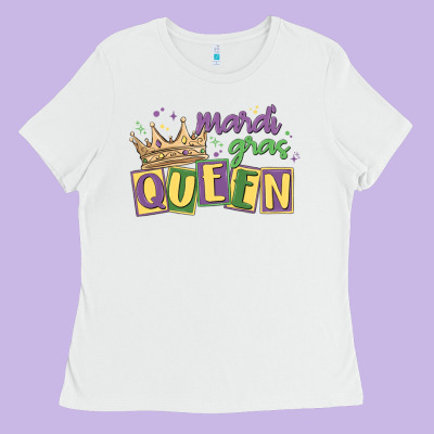 Mardi Gras Queen Ladies Tee Designed By Maliassmallbusiness