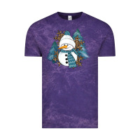 Cloud Purple Snowman Winter Vintage Tee - RanaPortraitStore