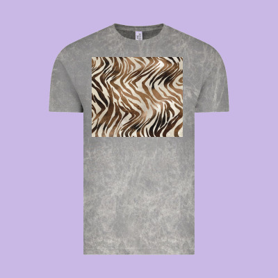 Brown Zebra Vintage Tee Designed By Barkaloodesign