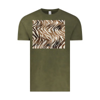 Vintage Olive brown zebra Vintage Tee - BarkalooDesign