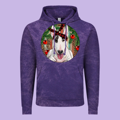 Christmas Bull Terrier Vintage Hoodie Designed By Ranaportraitstore
