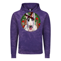 Cloud Purple Christmas Bull Terrier Vintage Hoodie - RanaPortraitStore
