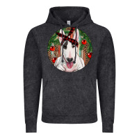 Vintage Black Christmas Bull Terrier Vintage Hoodie - RanaPortraitStore