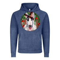 Vintage Denim Christmas Bull Terrier Vintage Hoodie - RanaPortraitStore