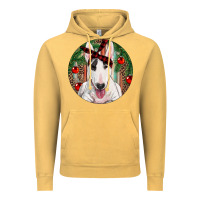 Vintage Mustard Christmas Bull Terrier Vintage Hoodie - RanaPortraitStore