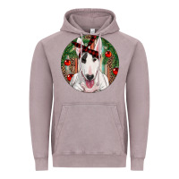 Vintage Zinc Christmas Bull Terrier Vintage Hoodie - RanaPortraitStore