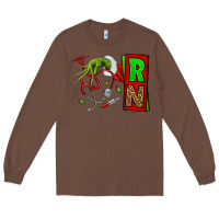 Chestnut Christmas Character  Nurse Long Sleeve Tee - NancyCooperArtShop