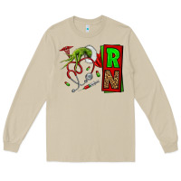 Mushroom Christmas Character  Nurse Long Sleeve Tee - NancyCooperArtShop