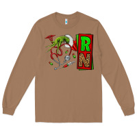 Toasted Coconut Christmas Character  Nurse Long Sleeve Tee - NancyCooperArtShop