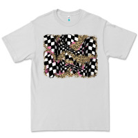 Dove Grey racing leopard backgraund Premium Tee - JahusDesignShop