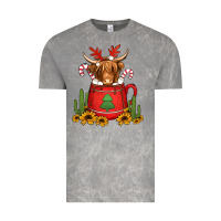 Cloud Rock hot coco christmas highland cow Vintage Tee - Jasminsmagicworld