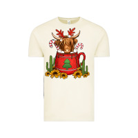 Vintage Arctic hot coco christmas highland cow Vintage Tee - Jasminsmagicworld