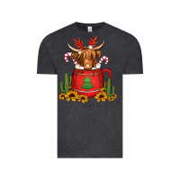 Vintage Black hot coco christmas highland cow Vintage Tee - Jasminsmagicworld
