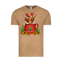 Vintage Camel hot coco christmas highland cow Vintage Tee - Jasminsmagicworld