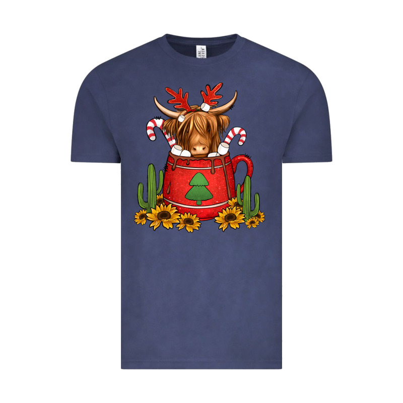 Hot Coco Christmas Highland Cow Vintage Tee by Jasminsmagicworld | Teevron